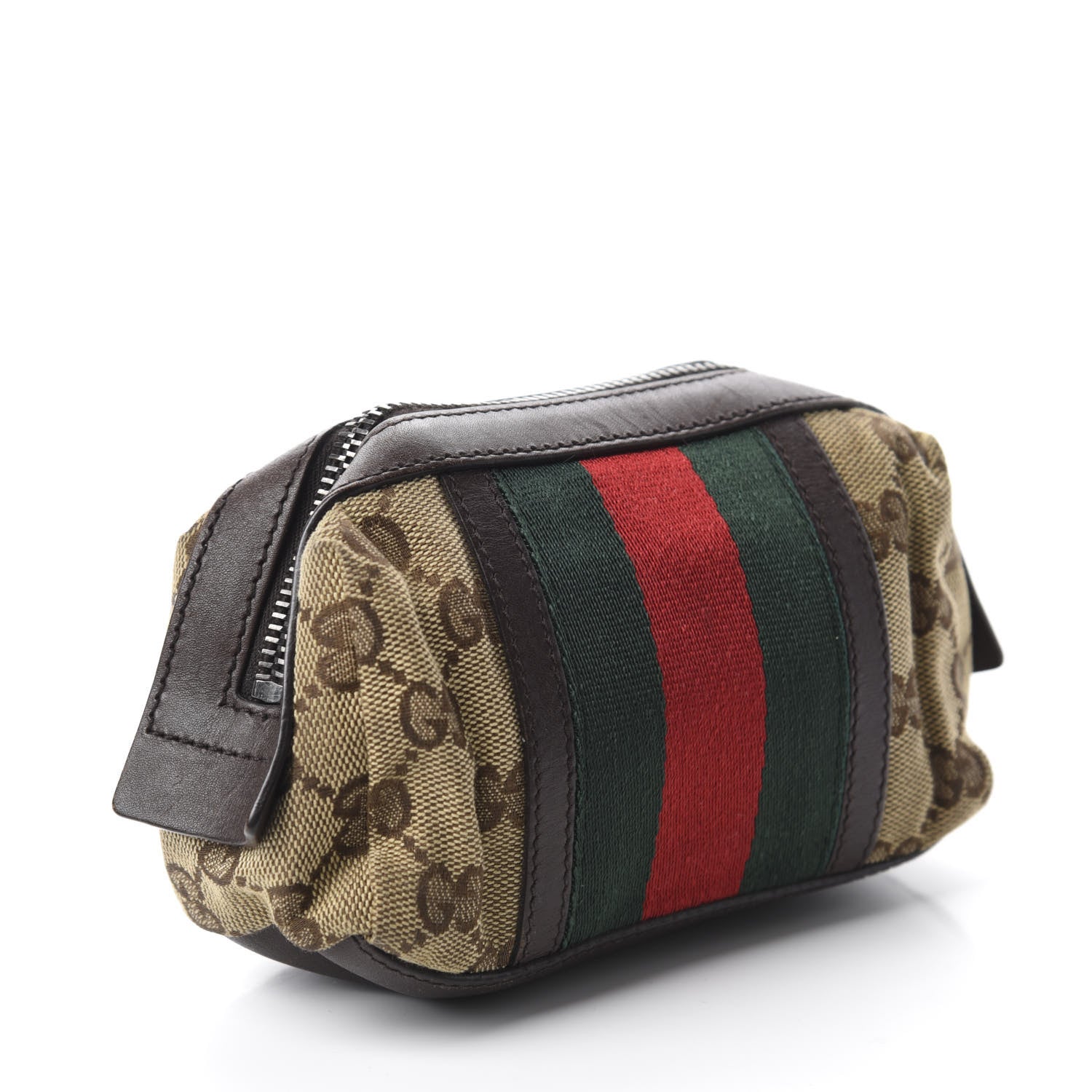 Gucci Monogram Web Small Cosmetic Case Dark Brown 3 of 7