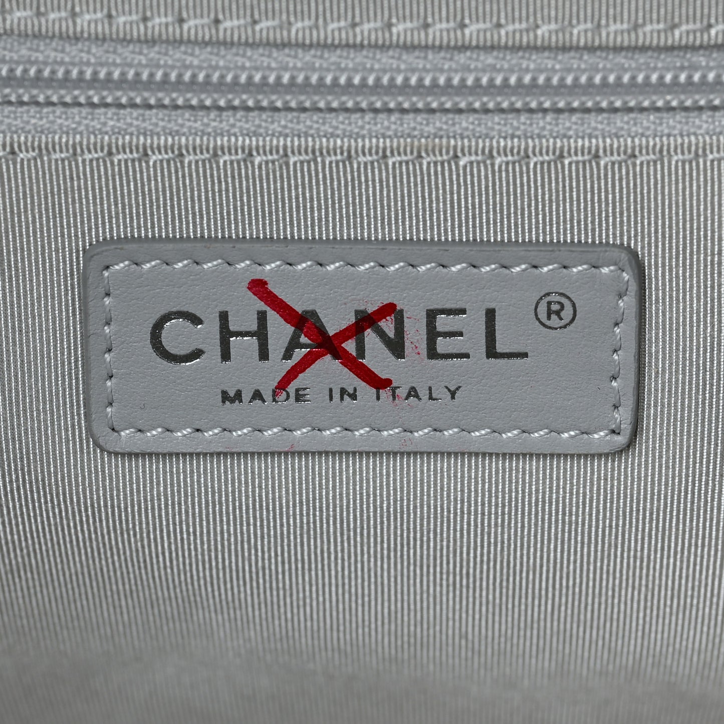 Metallic Calfskin Quilted Medium Airlines Round Trip Bowling Bag Silver