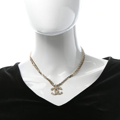 Chanel Crystal CC Multi Strand Chain Necklace Gold 2 of 5