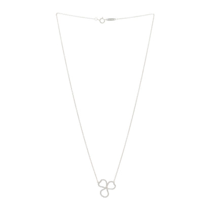 Tiffany Platinum Diamond Small Paper Flowers Pendant Necklace 2 of 5