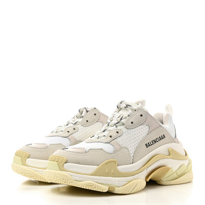 Balenciaga Fabric Mesh Womens Triple S Sneakers 37 White 2 of 9