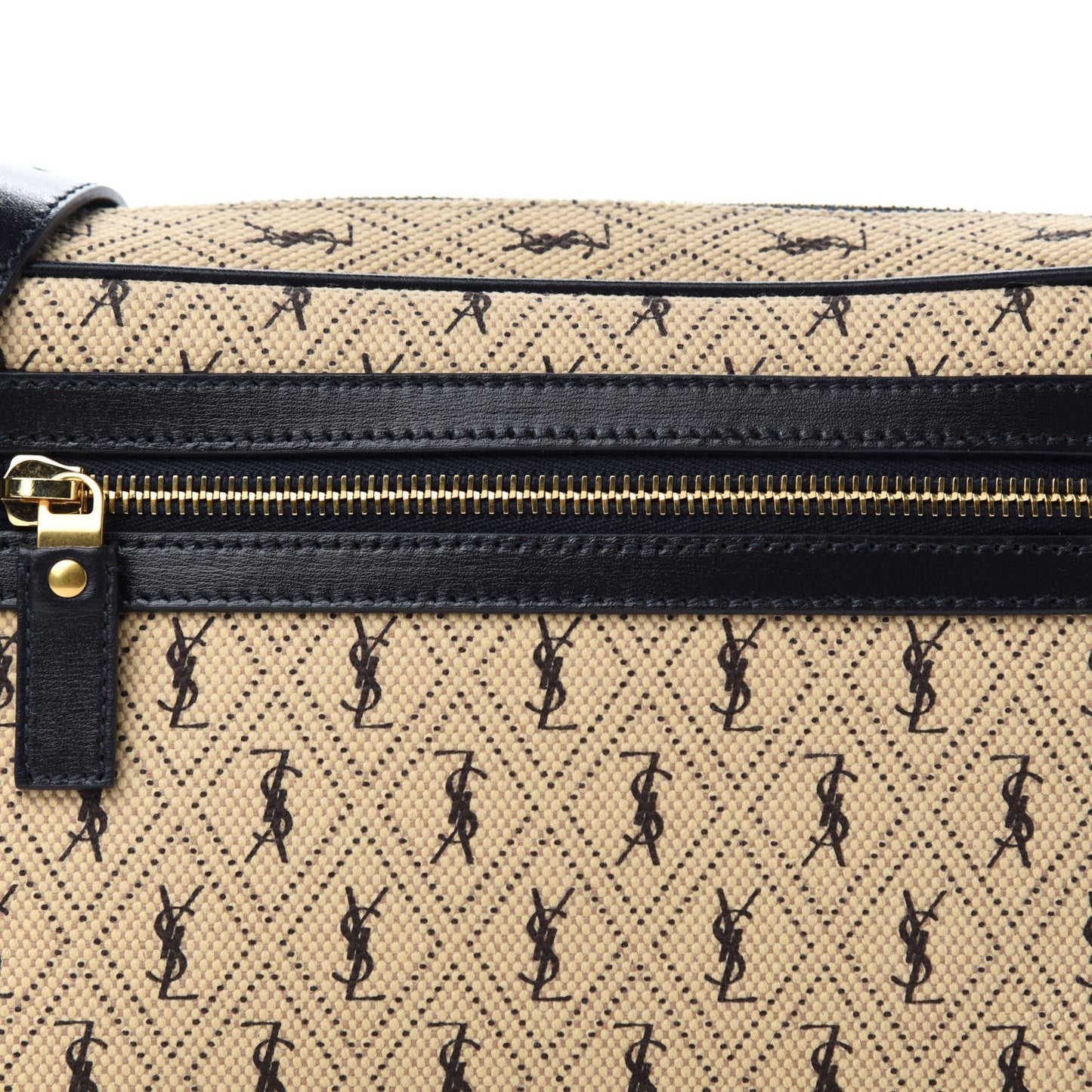 Canvas Monogram All Over Camera Bag Beige
