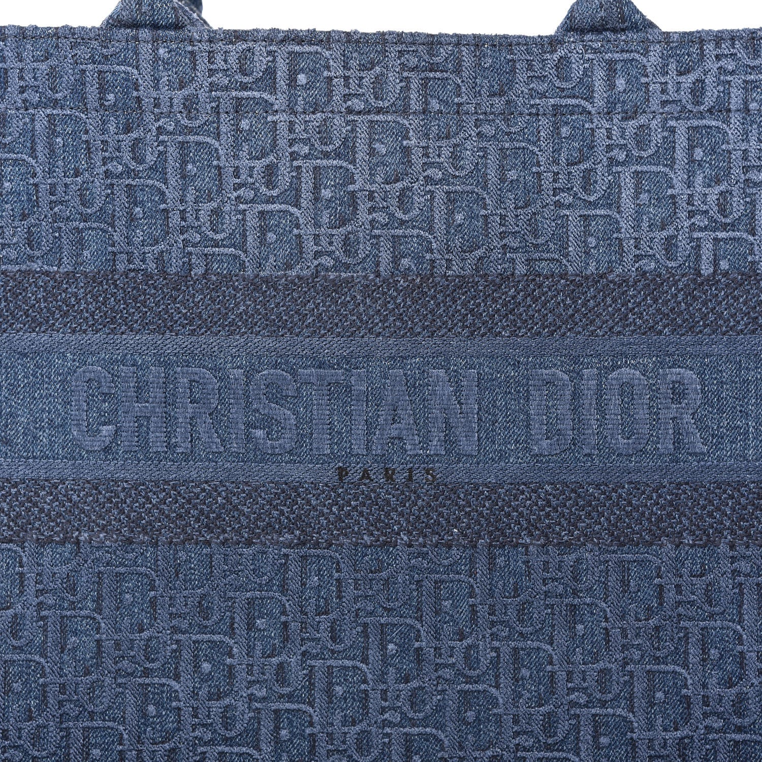 Christian Dior Oblique Denim Medium Book Tote Blue 10 of 10