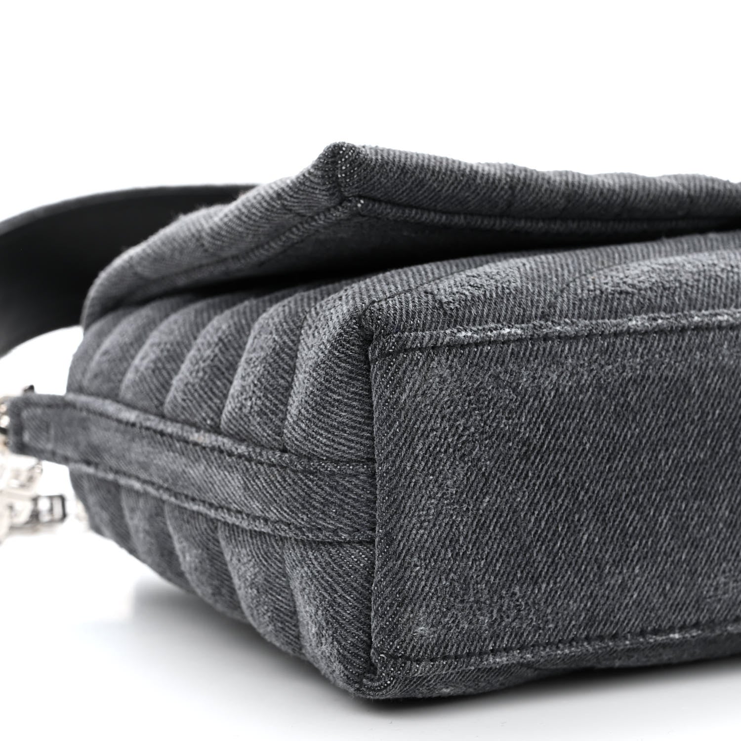 Givenchy Distressed Denim Quilted Small 4G Shoulder Bag Black 8 of 9