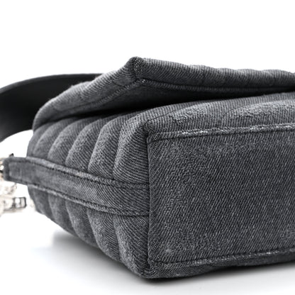Givenchy Distressed Denim Quilted Small 4G Shoulder Bag Black 8 of 9