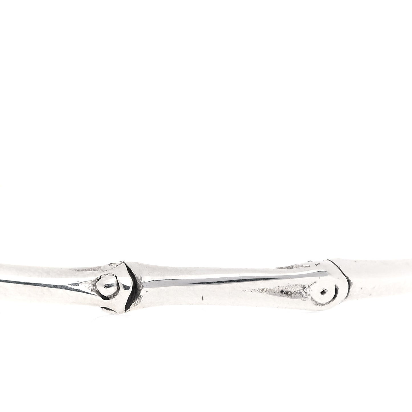 Sterling Silver 57mm Bamboo Hoop Earrings