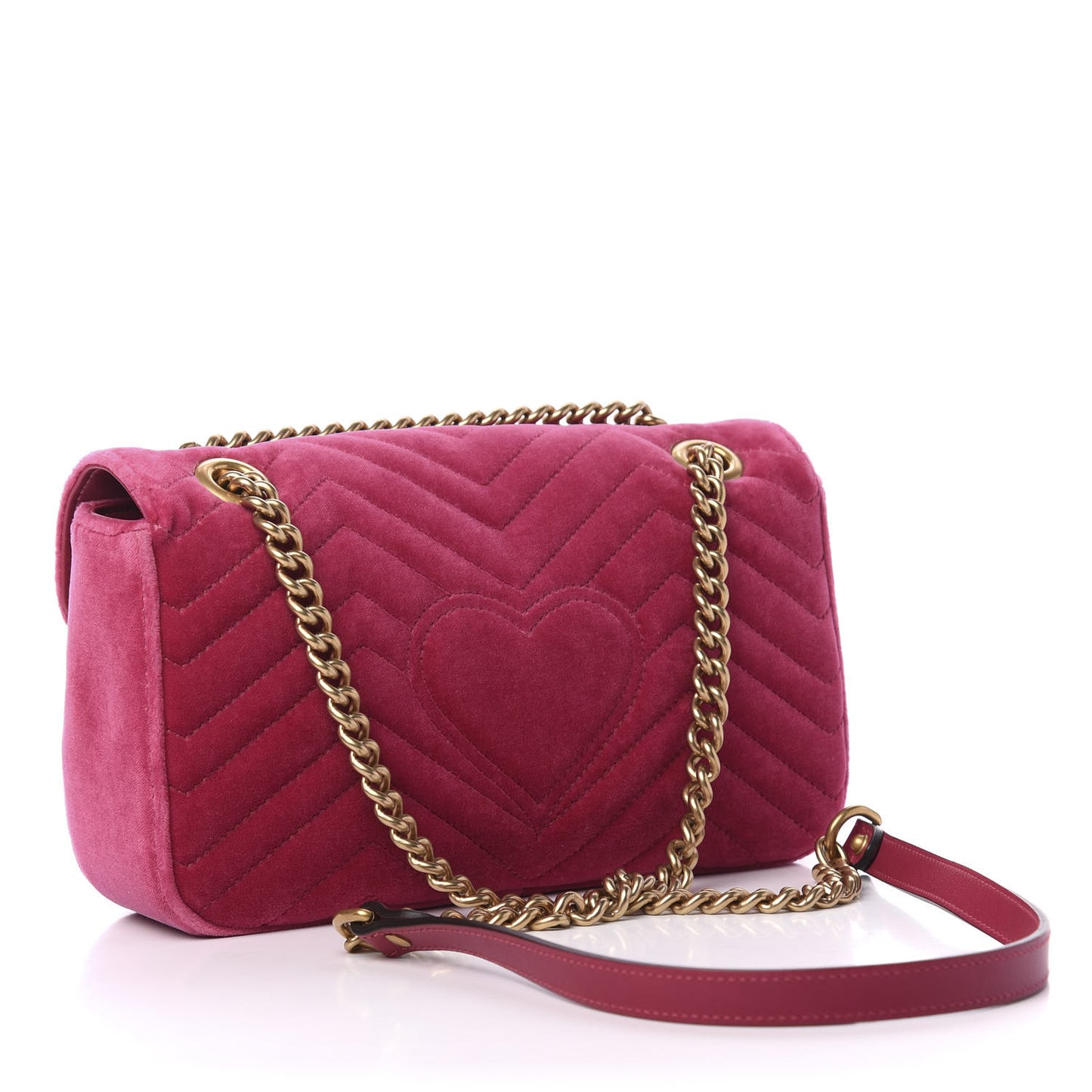 Velvet Matelasse Small GG Marmont Shoulder Bag Light Raspberry Rose