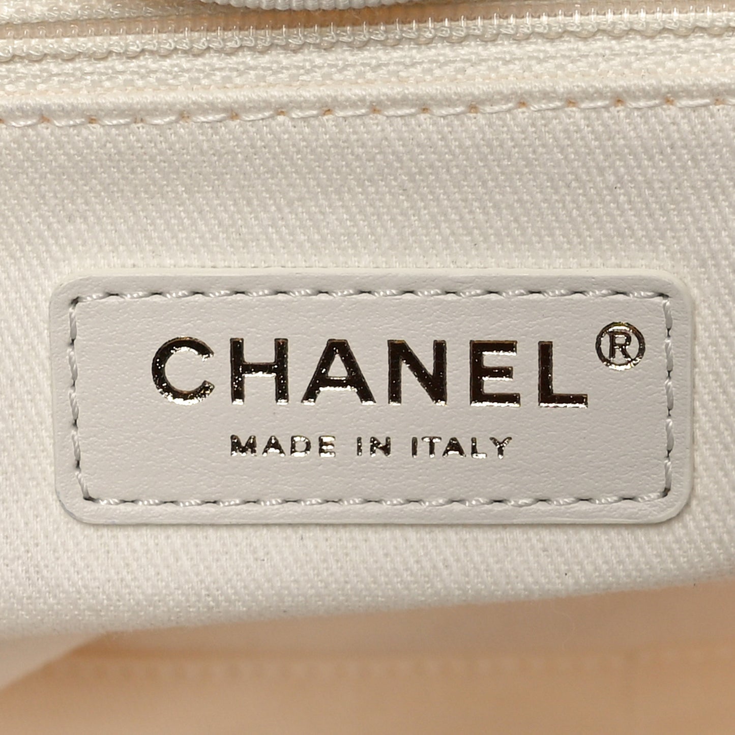 Canvas Pearl Large Deauville Tote Ecru Beige