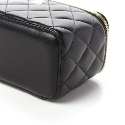 Chanel Lambskin Quilted Small Vanity Case With Chain Black 7 of 11