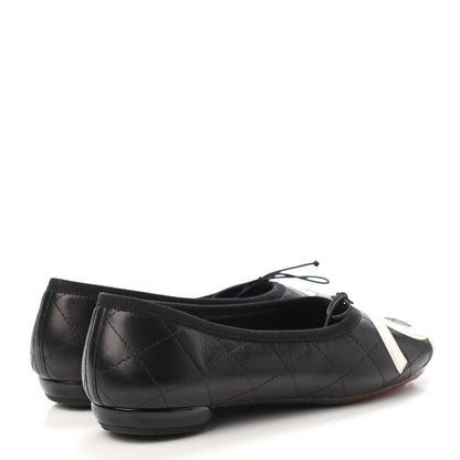 Chanel Lambskin Cambon Quilted Ballerina Flats 38 Black 3 of 4