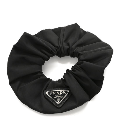 Prada Re-Nylon Metal Logo Scrunchie Black 1 of 4