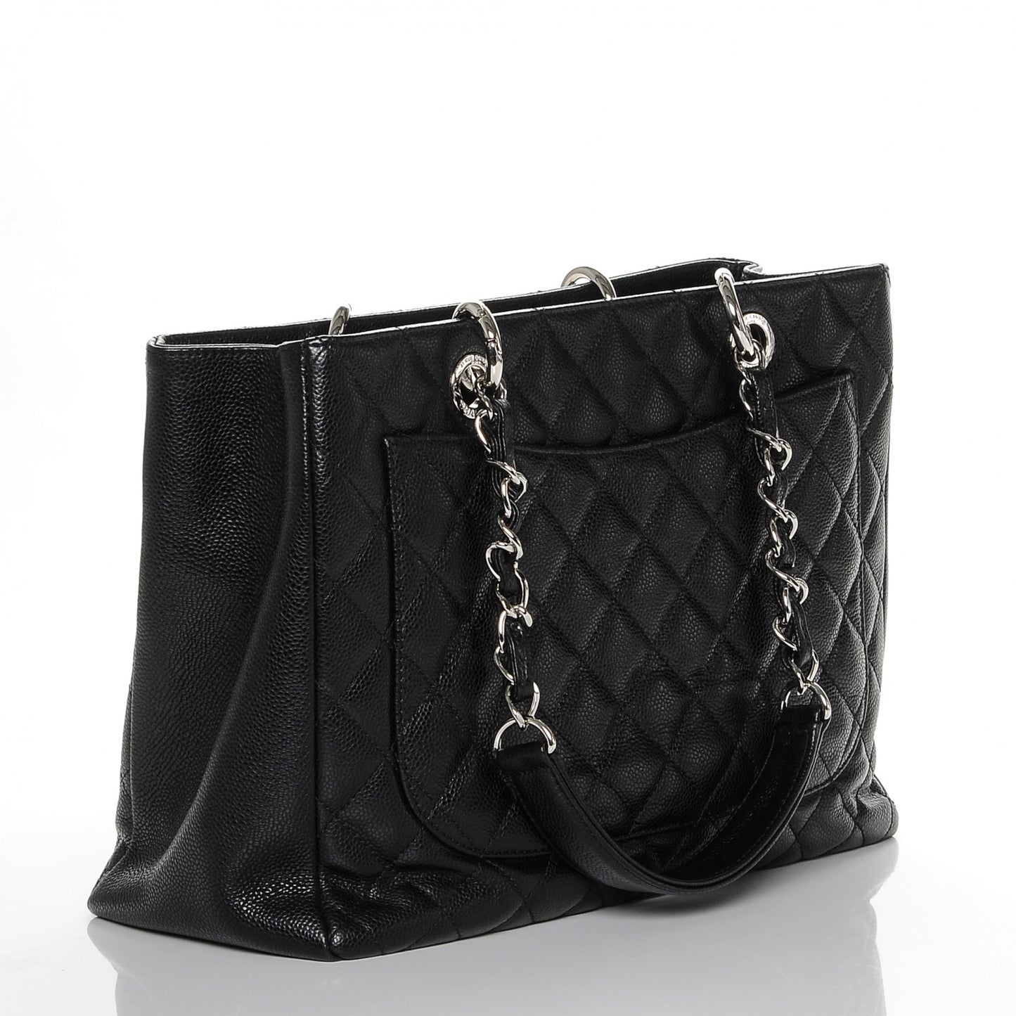 Caviar Quilted Grand Shopping Tote GST Black