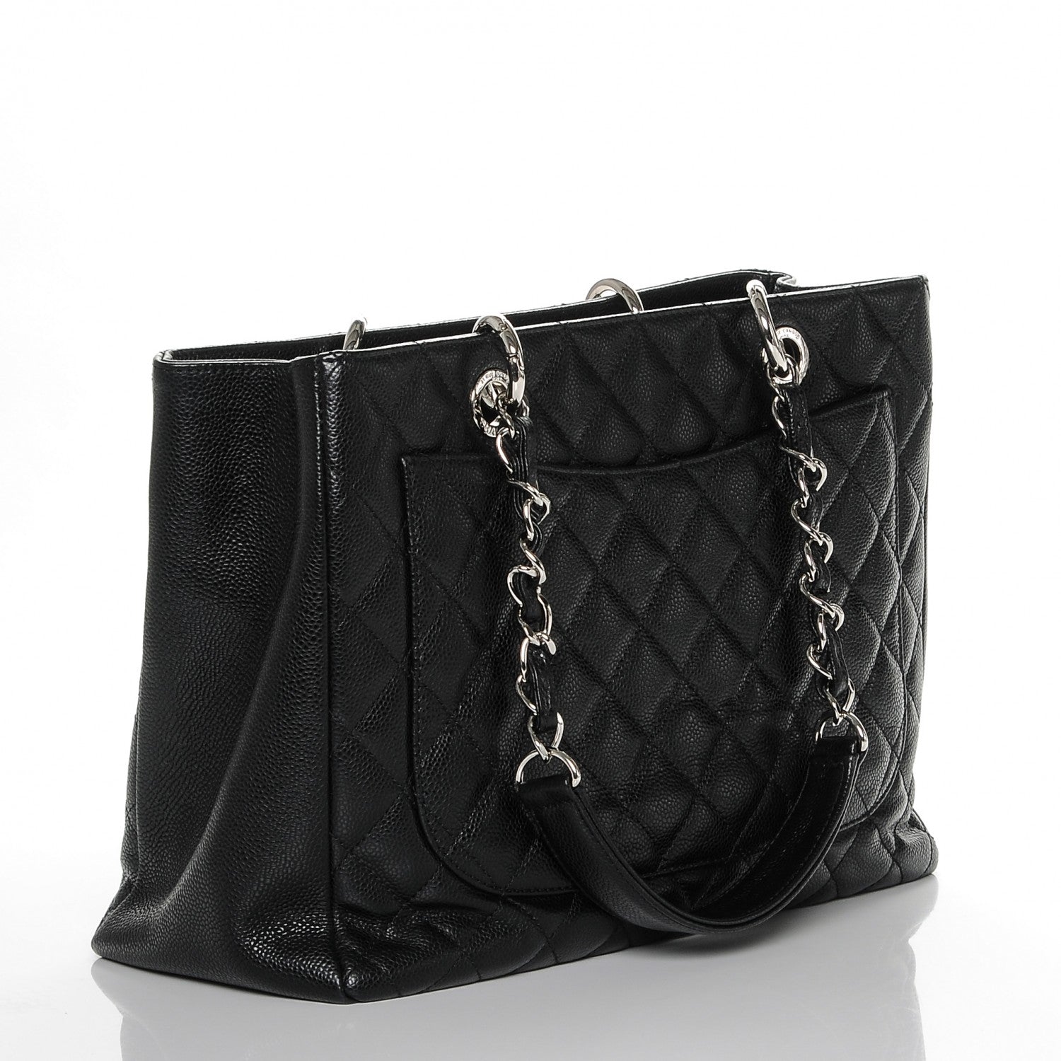 Chanel Caviar Quilted Grand Shopping Tote GST Black 3 of 7