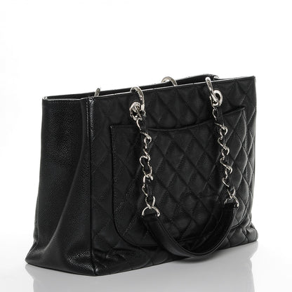 Chanel Caviar Quilted Grand Shopping Tote GST Black 3 of 7