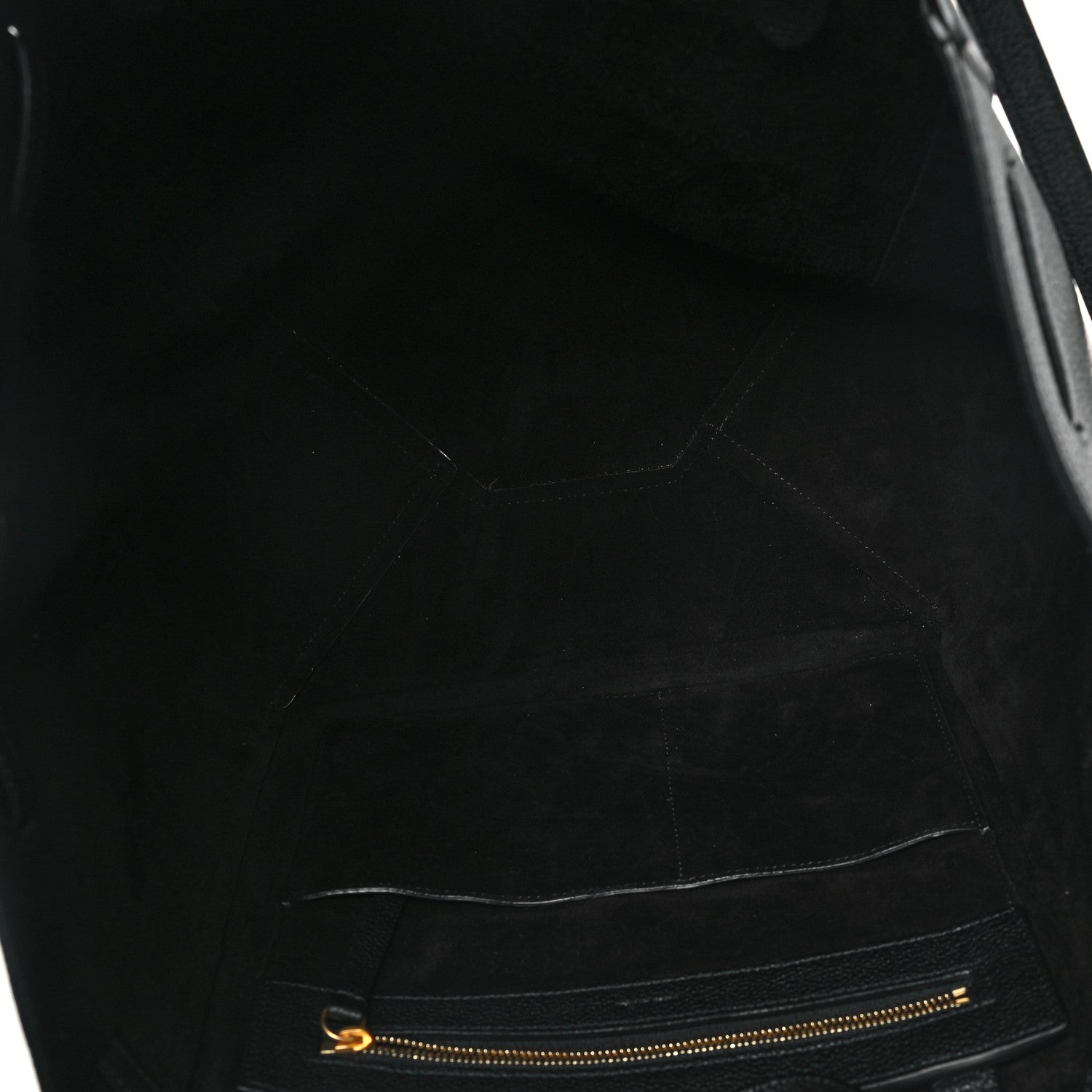 Celine Soft Grained Calfskin Small Belt Cabas Phantom Black 5 of 10