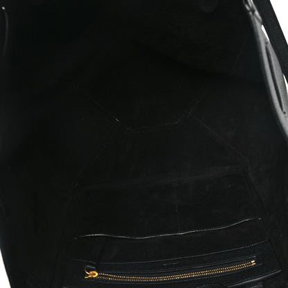 Celine Soft Grained Calfskin Small Belt Cabas Phantom Black 5 of 10