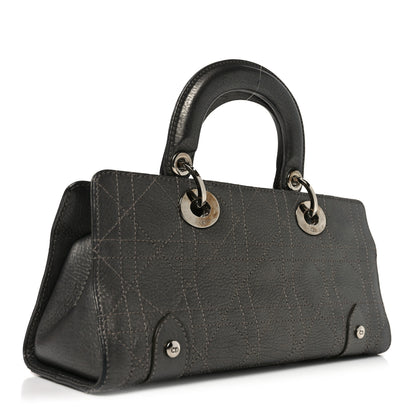 Christian Dior Metallic Calfskin Cannage Stitched Small East West Lady Dior Bronze 3 of 10