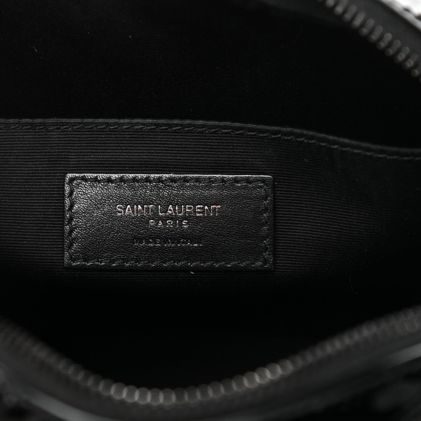 Patent Calfskin Matelasse Monogram Lou Camera Bag Black