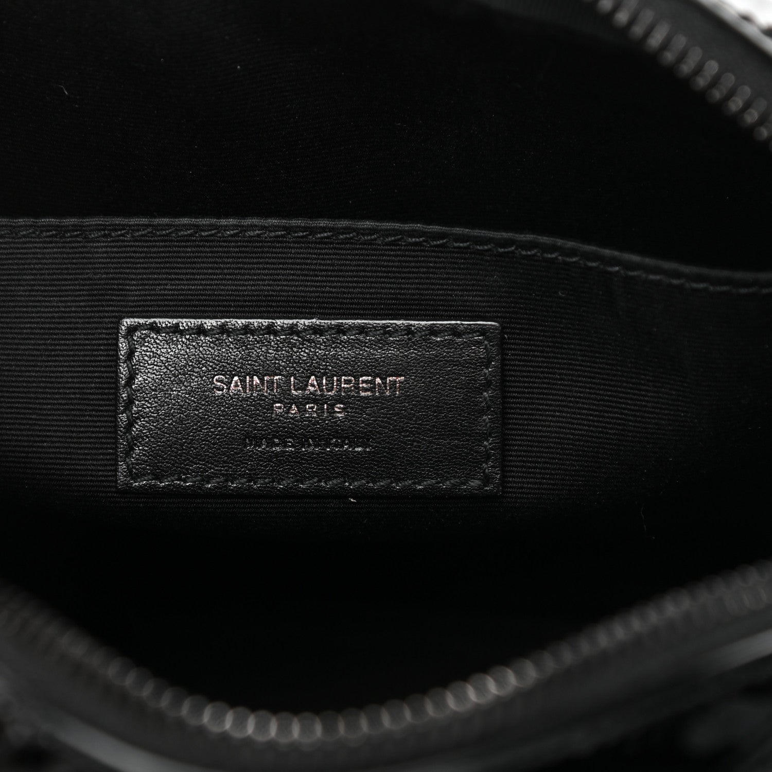 Saint Laurent Patent Calfskin Matelasse Monogram Lou Camera Bag Black 6 of 11