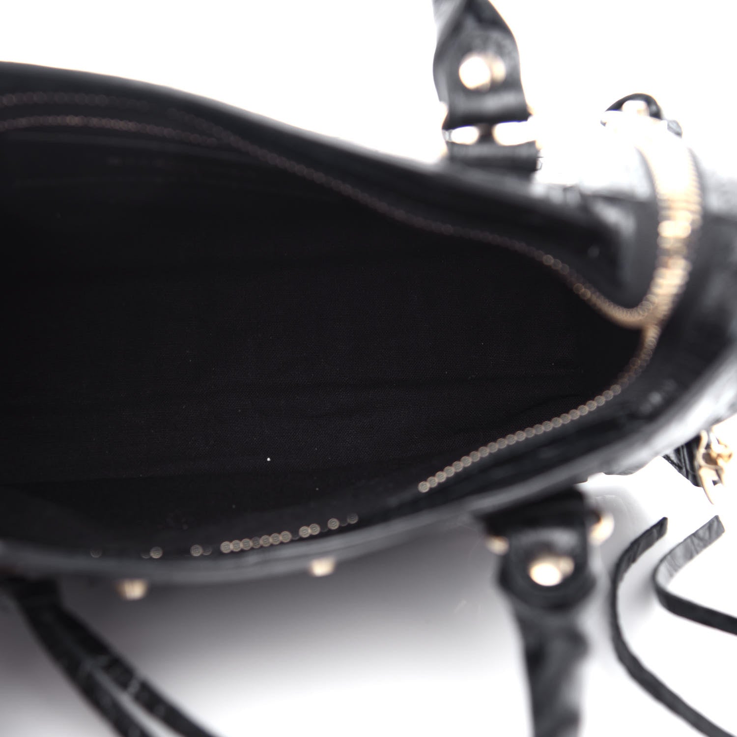 Balenciaga Calfskin Crocodile Embossed Classic SIlver Hardware Mini City Black 6 of 10