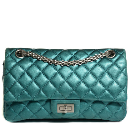 Chanel Metallic Calfskin 2.55 Reissue 225 Flap Turquoise 1 of 8