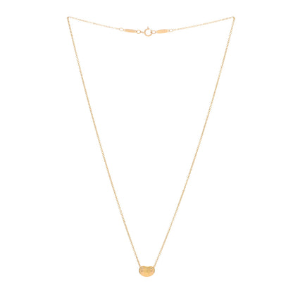 Tiffany 18K Yellow Gold 9mm Elsa Peretti Bean Pendant Necklace 3 of 4