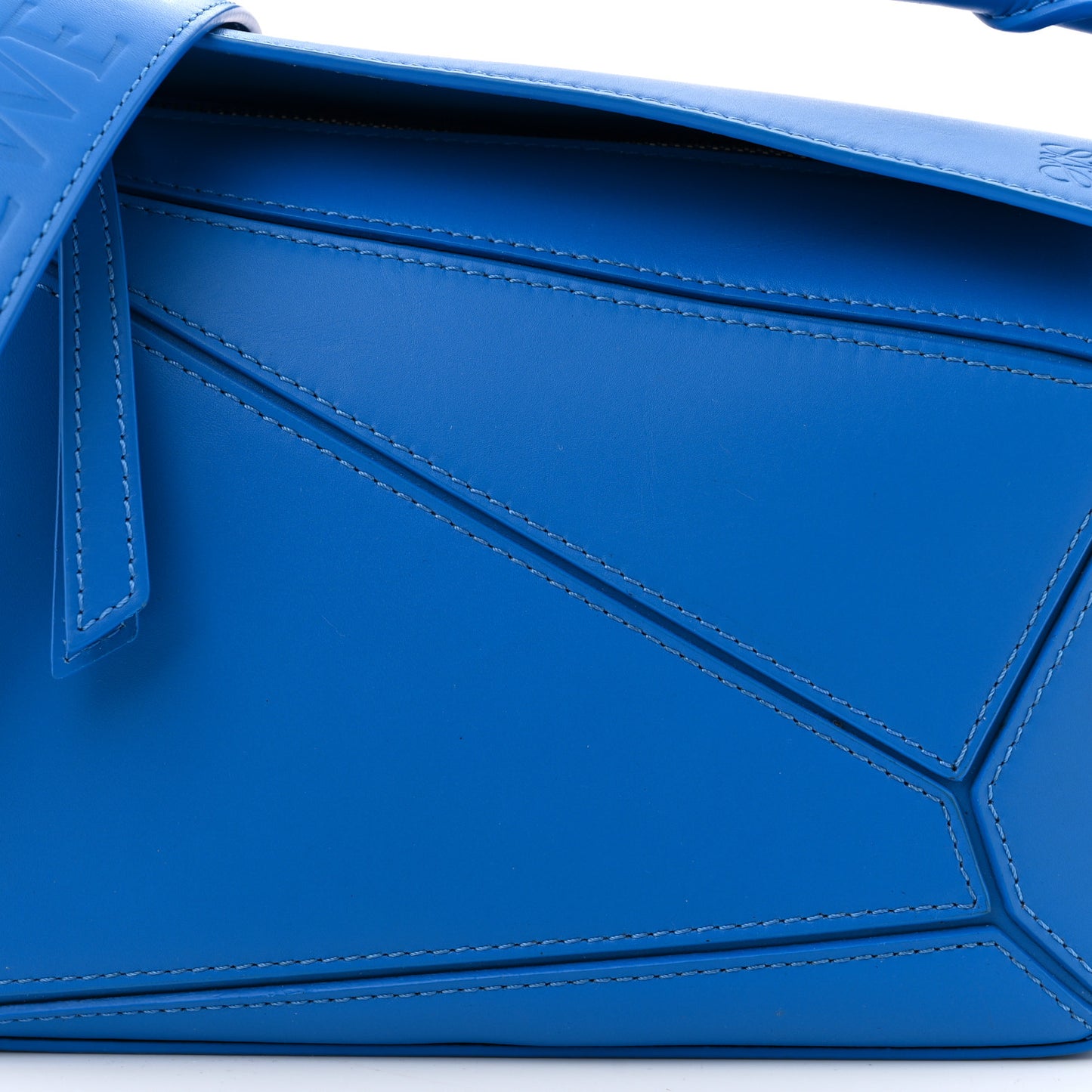 Satin Calfskin Small Puzzle Bag Scuba Blue