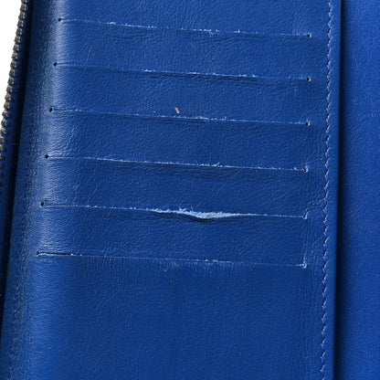 Chanel Patent Quilted Large Zip Around Organizer Wallet Blue 10 of 12