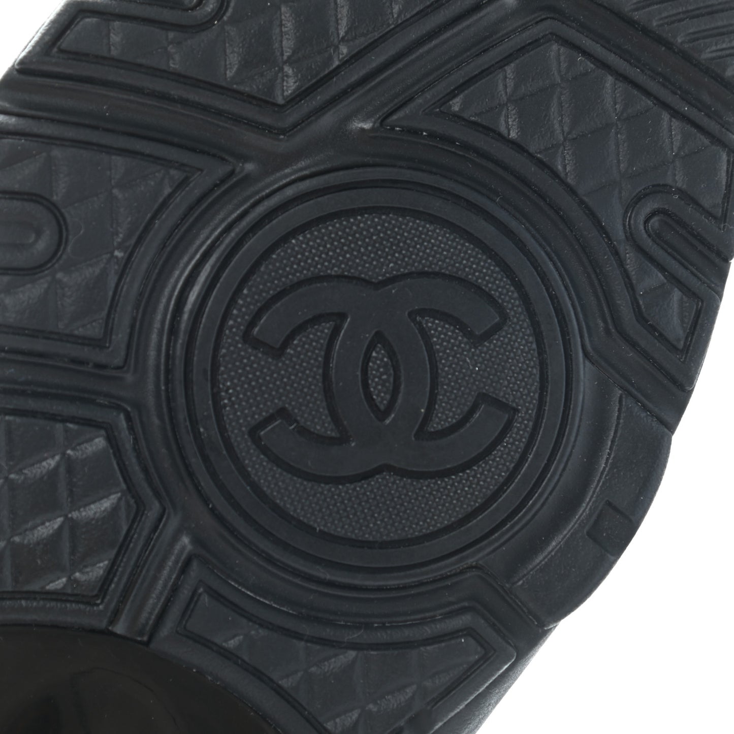 Lambskin Fabric CC Sneakers 36.5 Black