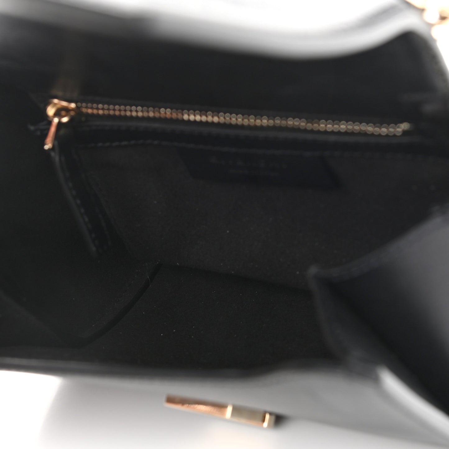Textured Calfskin Mini Pandora Box Chain Crossbody Bag Black