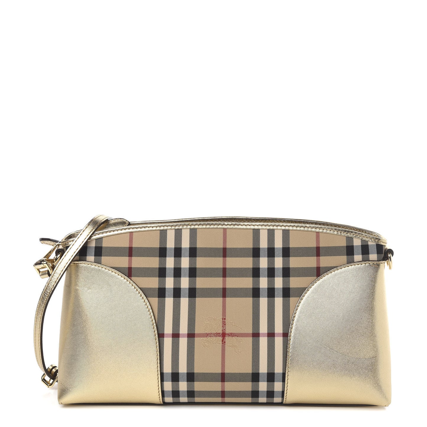 Horseferry Check Small Chichester Crossbody Clutch Bag Honey Gold