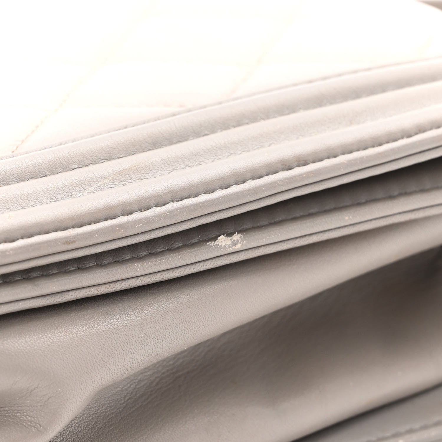 Chanel Calfskin Ombre Quilted Large Boy Flap Grey Beige 20 of 20