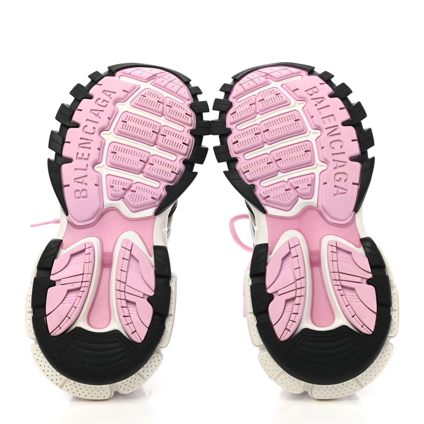 Rubber Mesh Tri-Color Womens Track.2 Open Sneakers 37 Pink Grey White