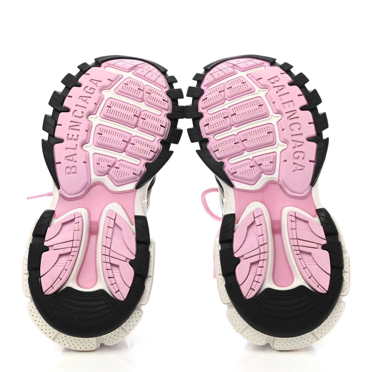 Balenciaga Rubber Mesh Tri-Color Womens Track.2 Open Sneakers 37 Pink Grey White 5 of 9