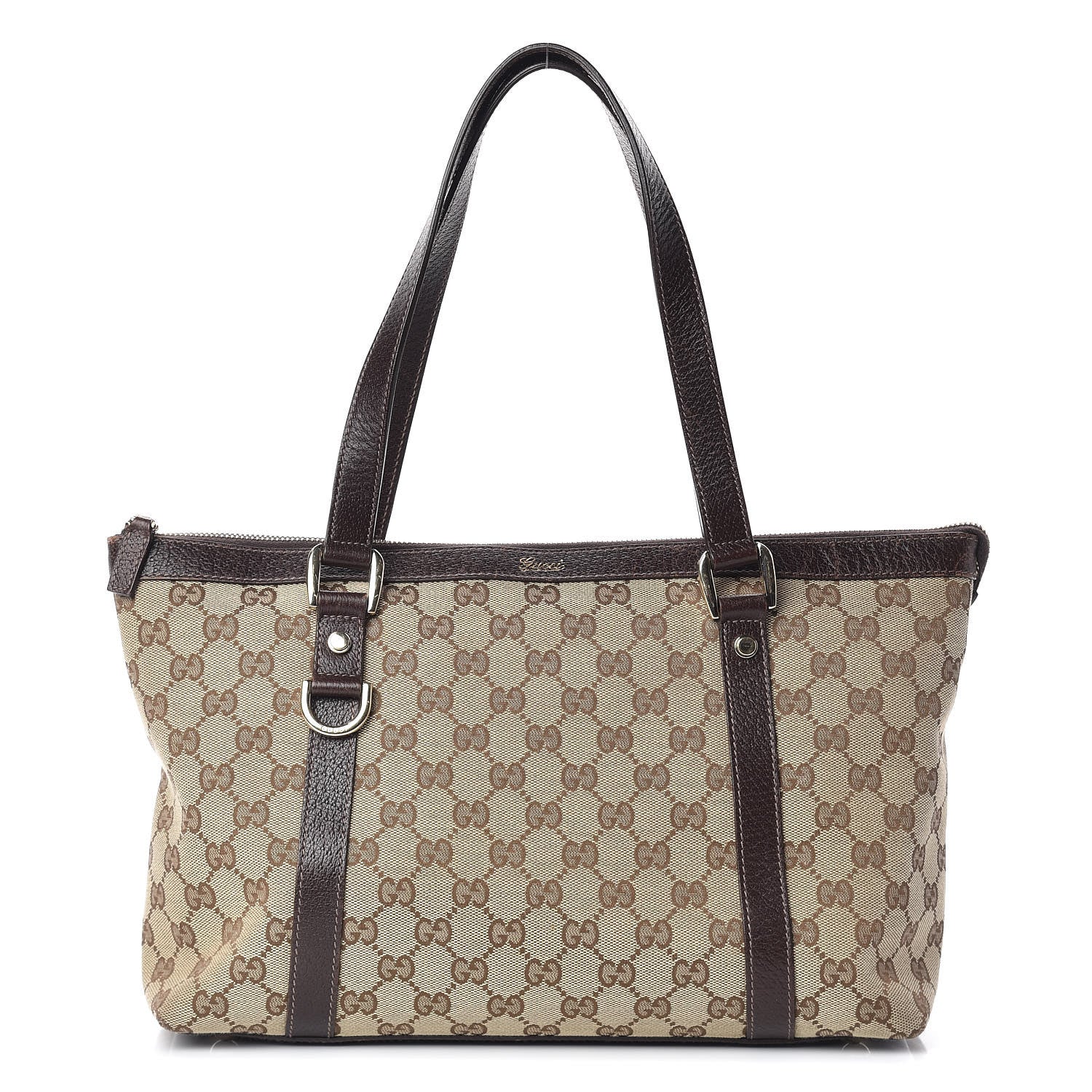 Gucci Monogram Medium Abbey Tote Dark Brown 1 of 19