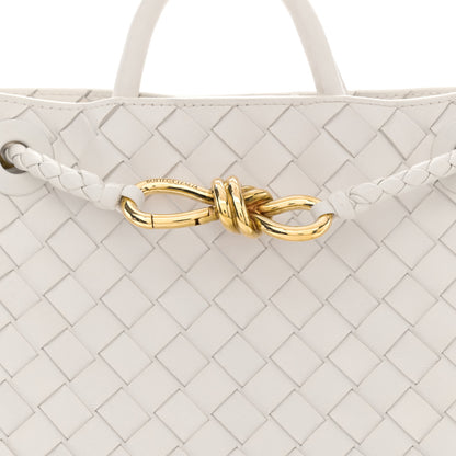 Bottega Veneta Nappa Intrecciato Small Andiamo Shoulder Bag White 7 of 12