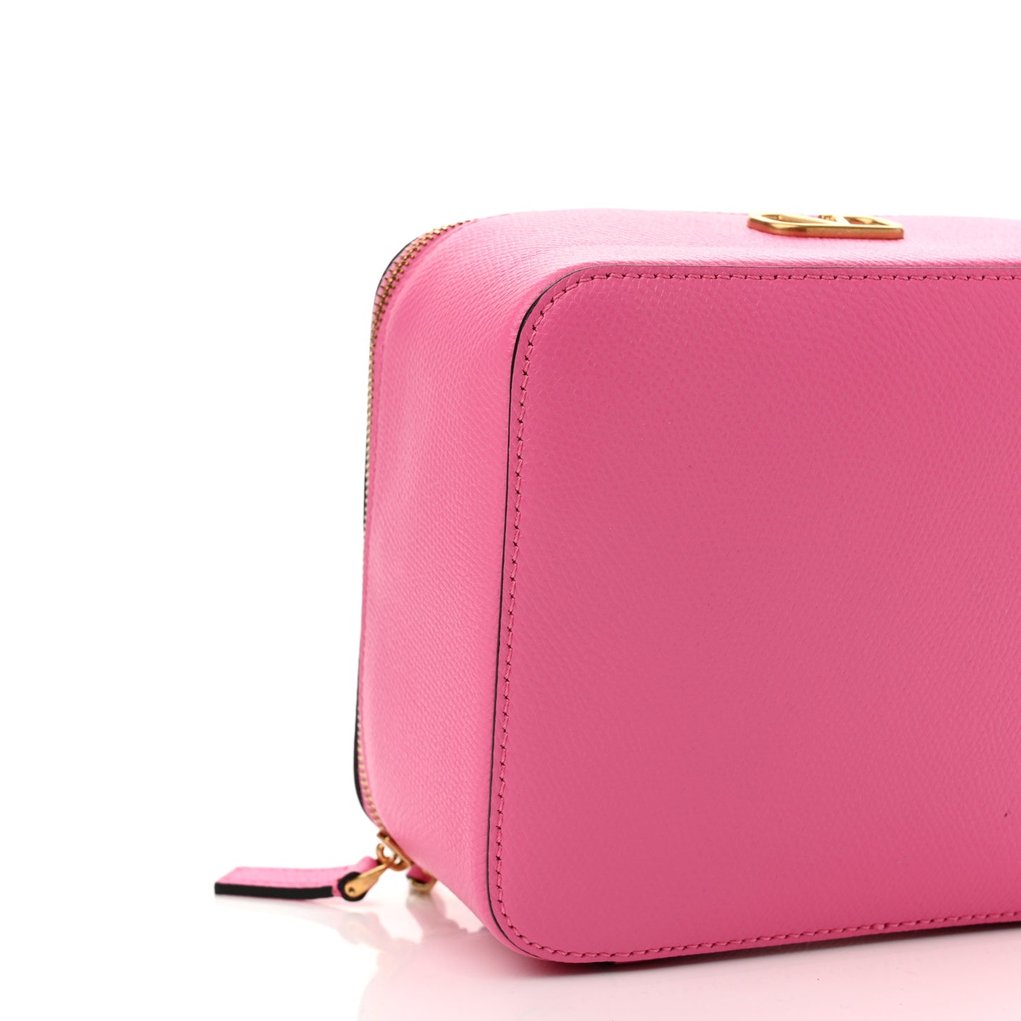Grained Calfskin VLogo Signature Wash Bag Feminine Pink