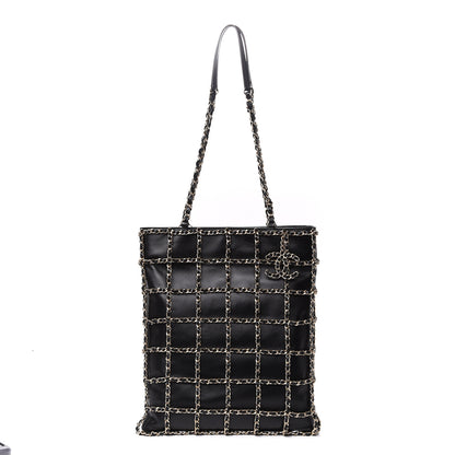 Chanel Lambskin Large Shopping Chain Tote Black 1 of 11