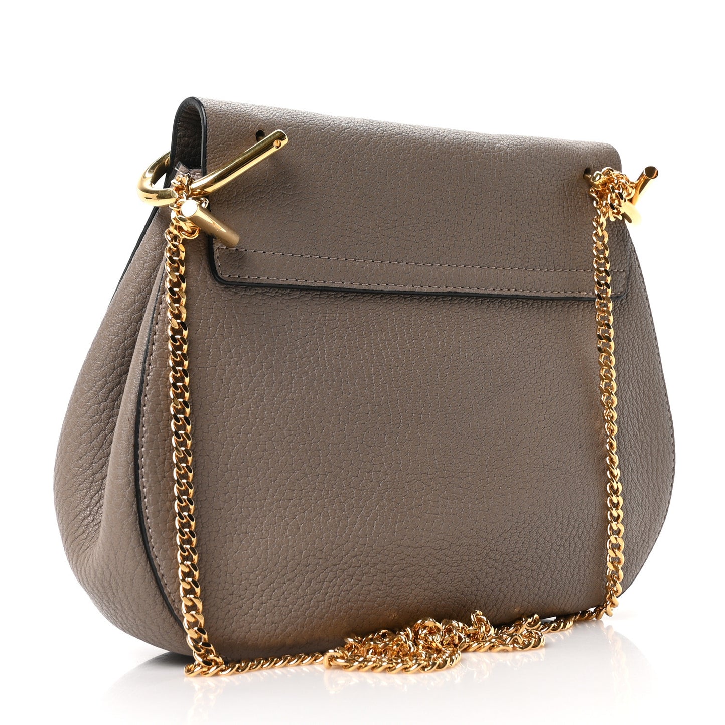Grained Lambskin Drew Shoulder Bag Motty Grey