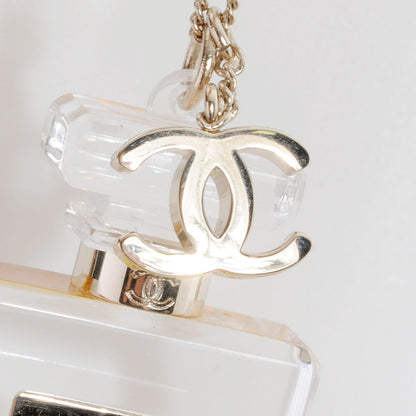 Chanel N°5 Perfume CC Necklace Gold 4 of 4