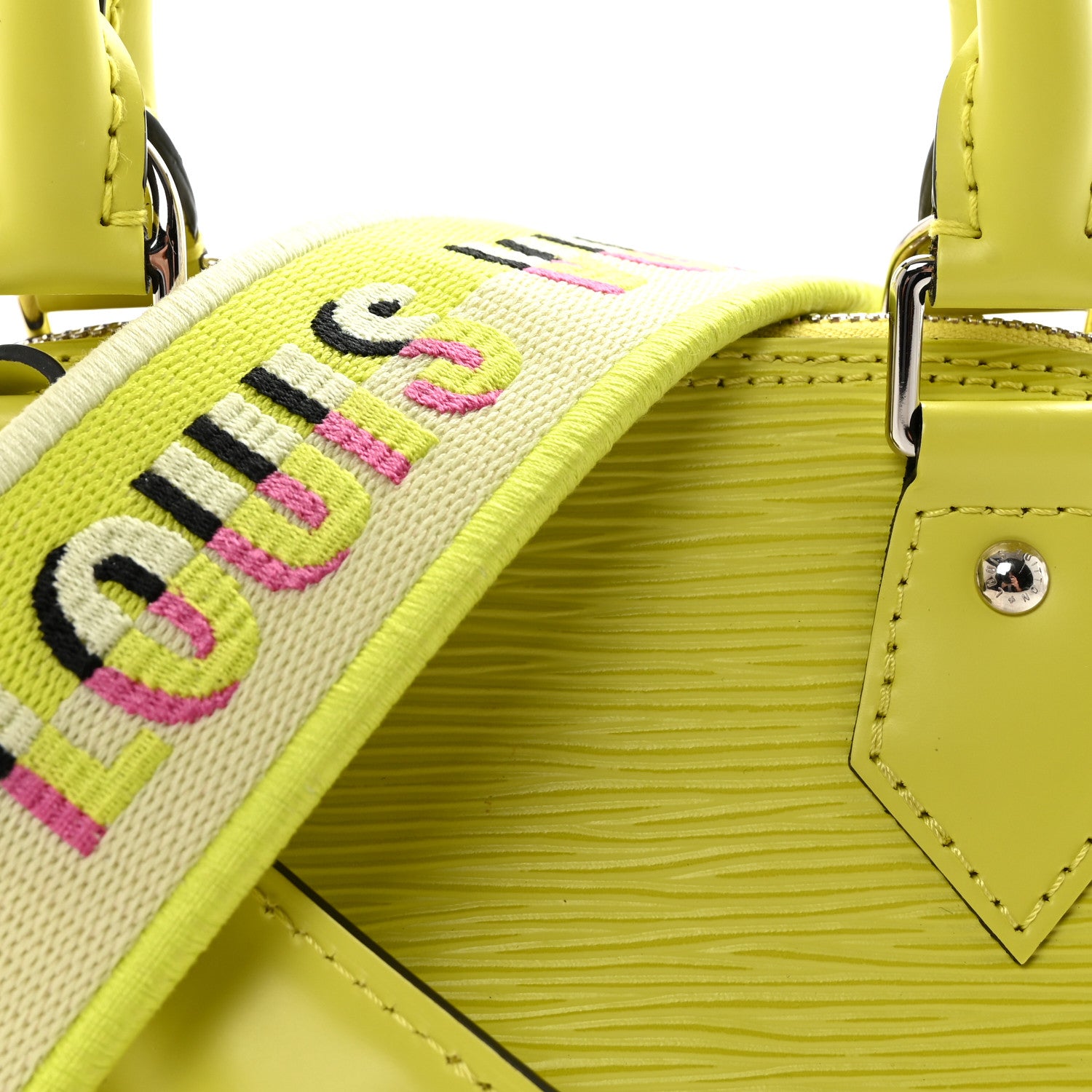 Louis Vuitton Epi Jacquard Alma BB Yellow Citron 7 of 9