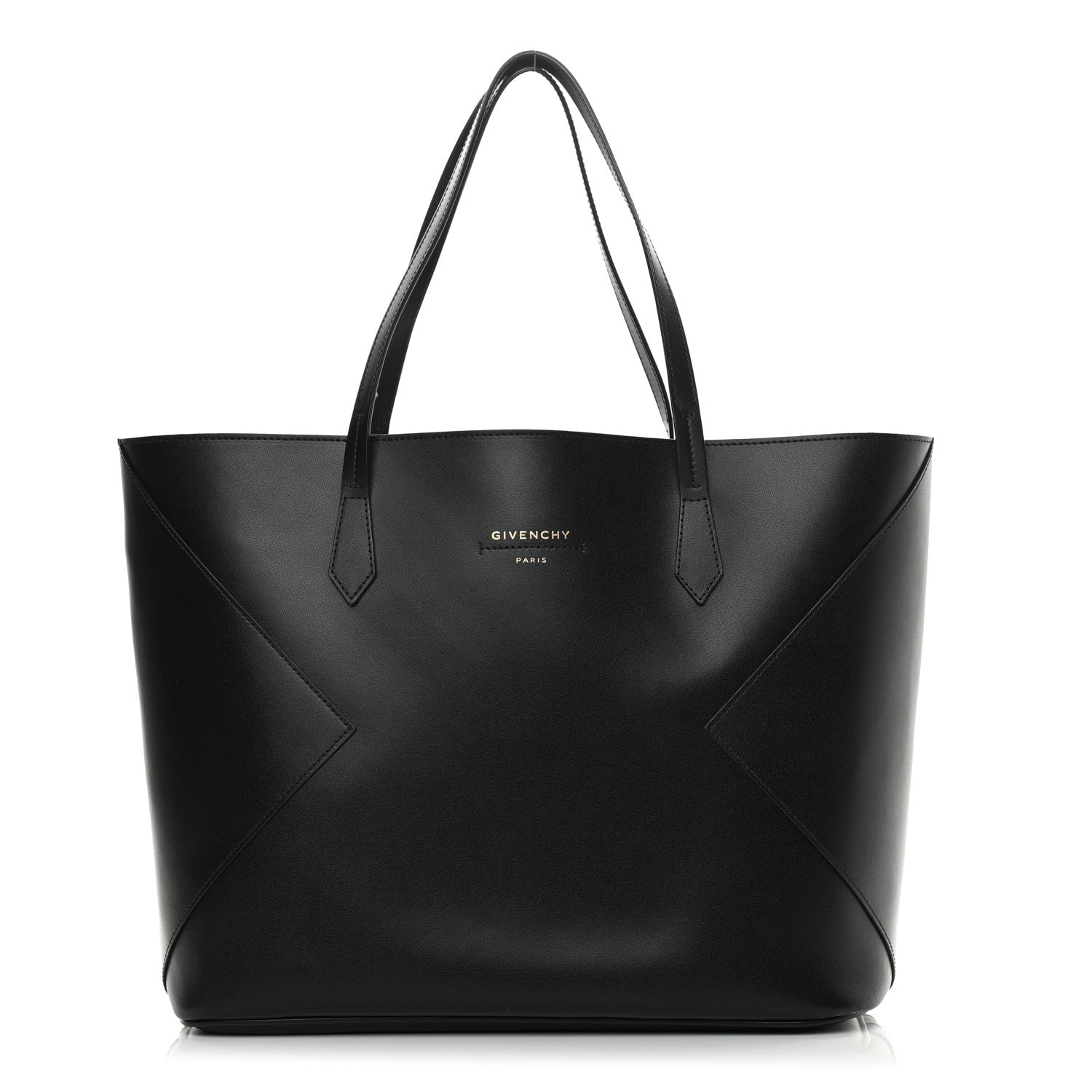 Givenchy Smooth Calfskin Wing Shopper Tote Black White 3 of 12