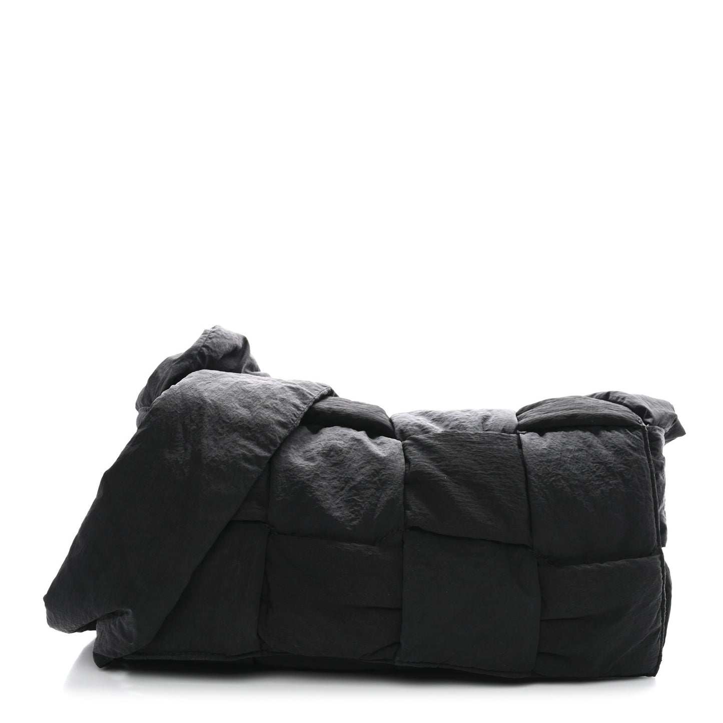 Nylon Intrecciato Padded Tech Cassette Bag Black