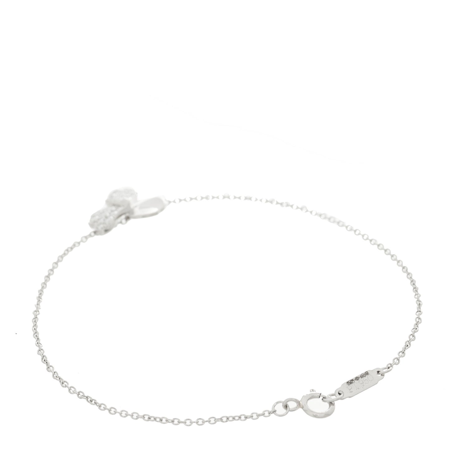 Platinum Diamond Paper Flowers Bracelet