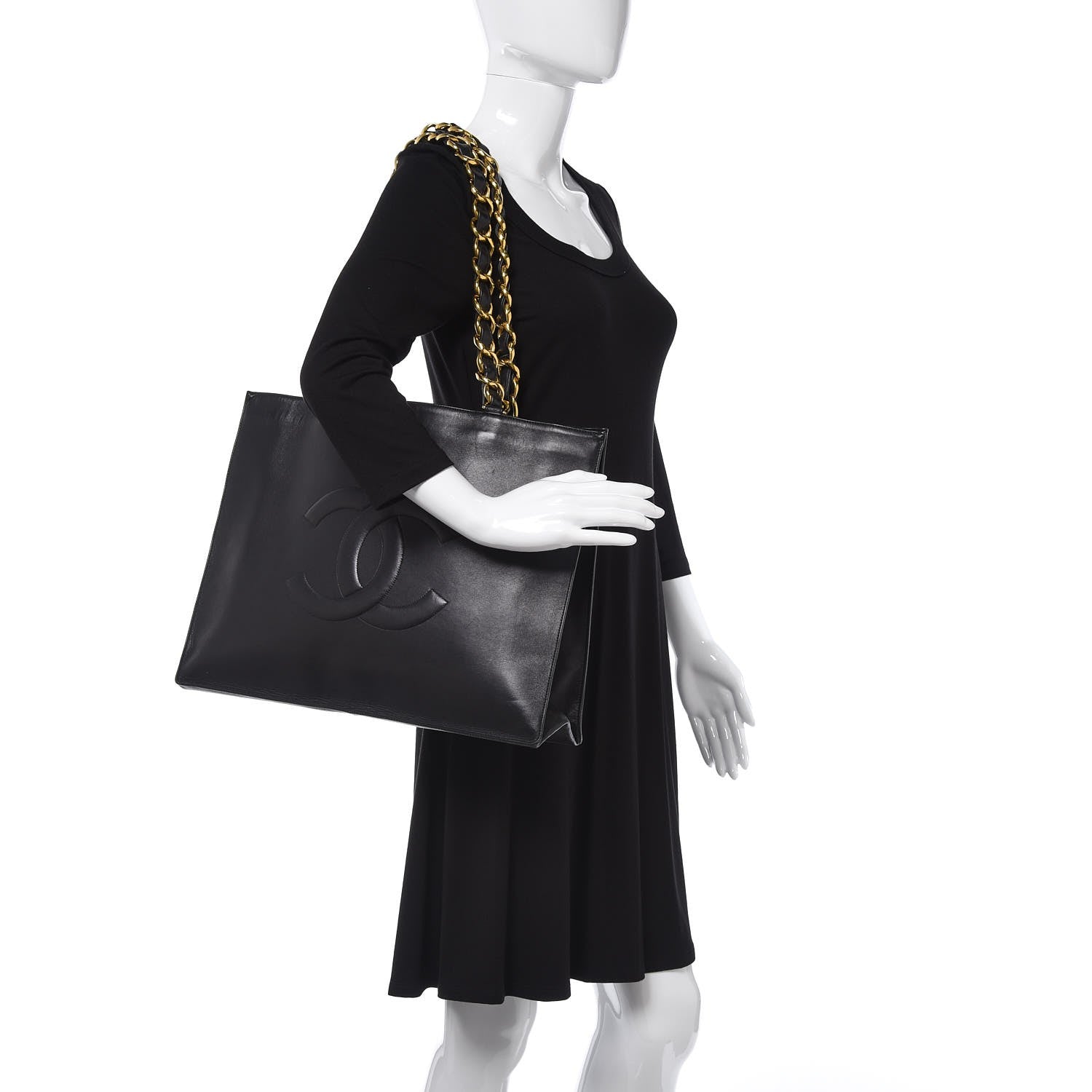 Chanel Lambskin CC Shoulder Bag Black 2 of 12