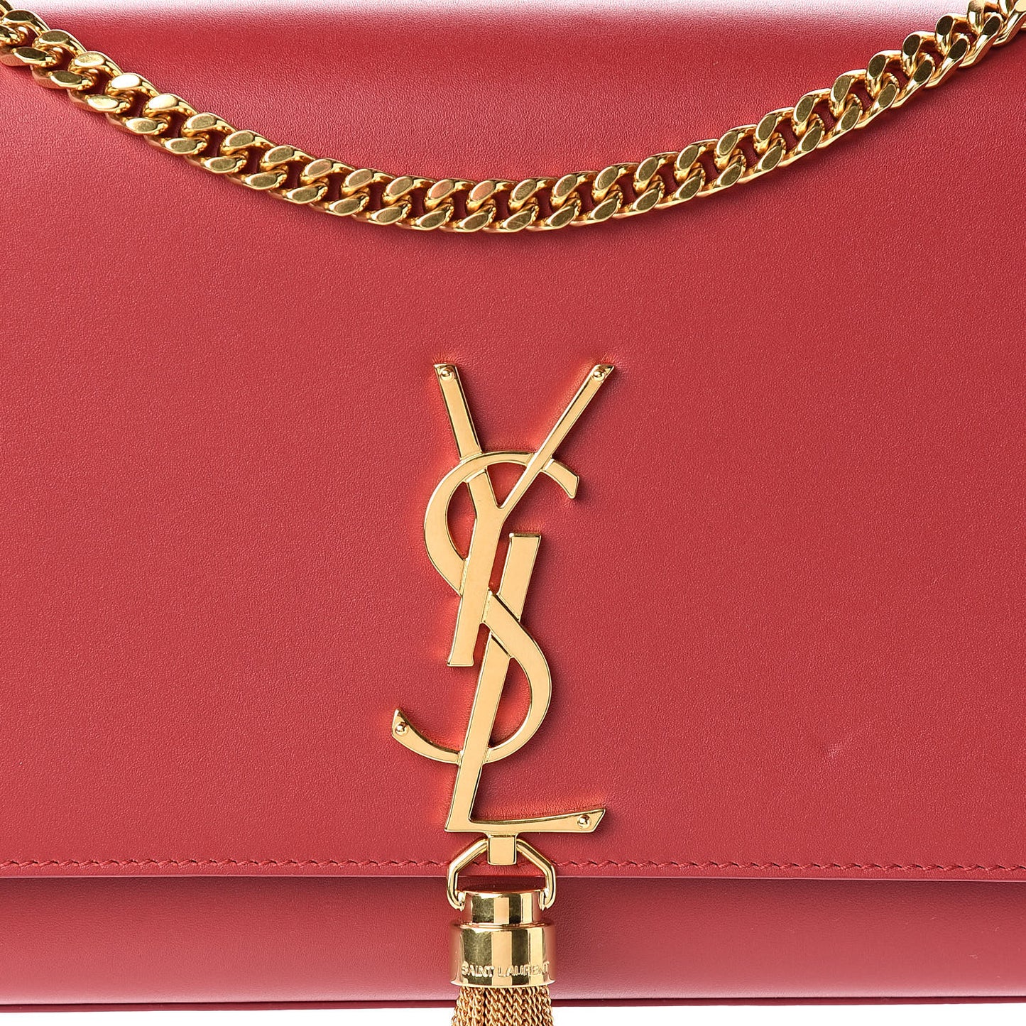 Smooth Calfskin Medium Classic Monogram Kate Tassel Satchel New Lipstick