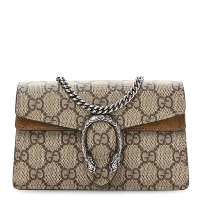 Gucci GG Supreme Monogram Super Mini Dionysus Shoulder Bag Taupe 1 of 10