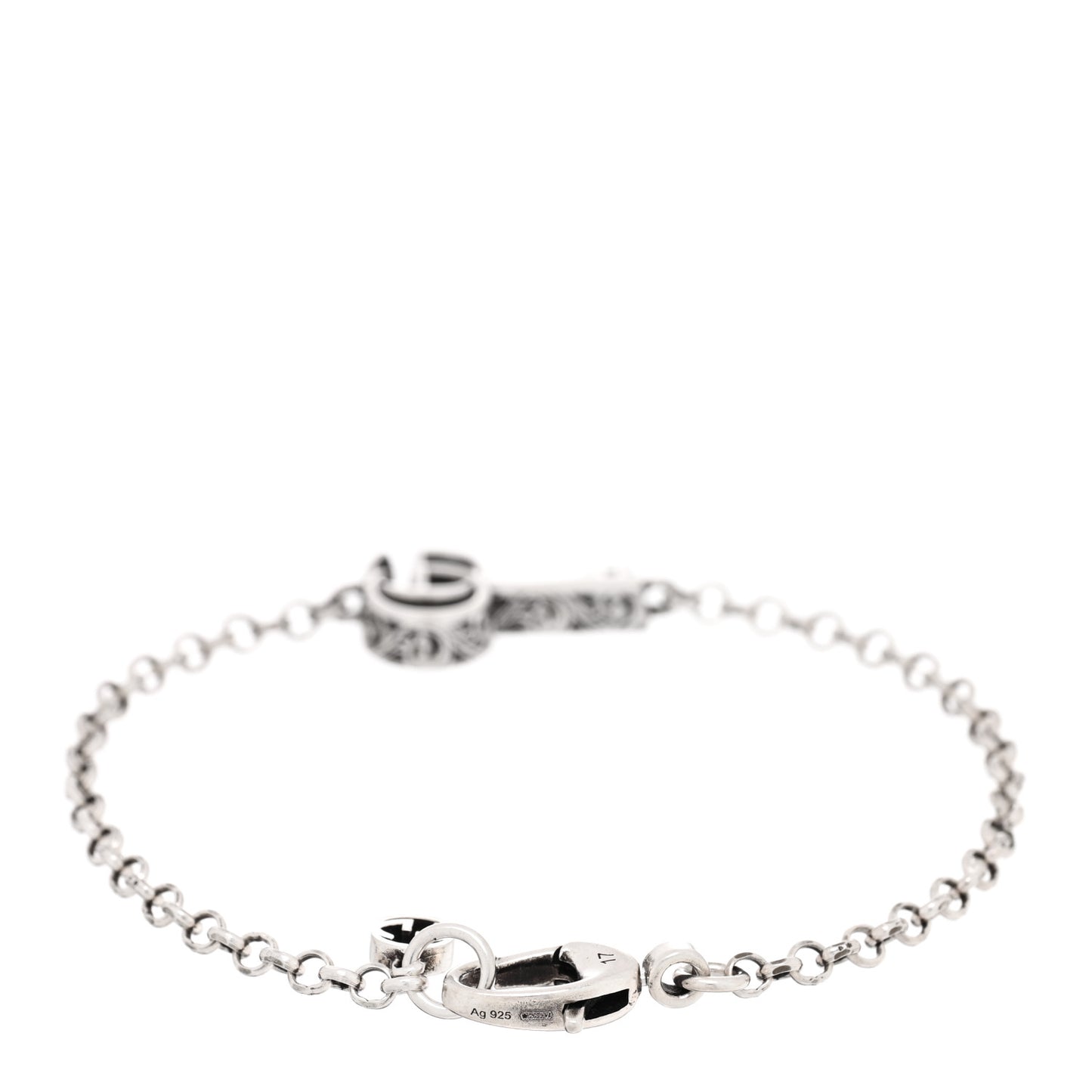 Sterling Silver Double G Key Bracelet