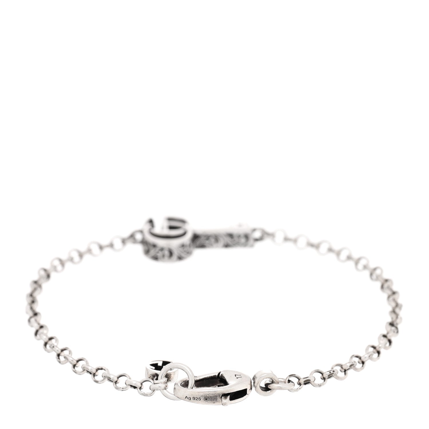 Gucci Sterling Silver Double G Key Bracelet 2 of 3