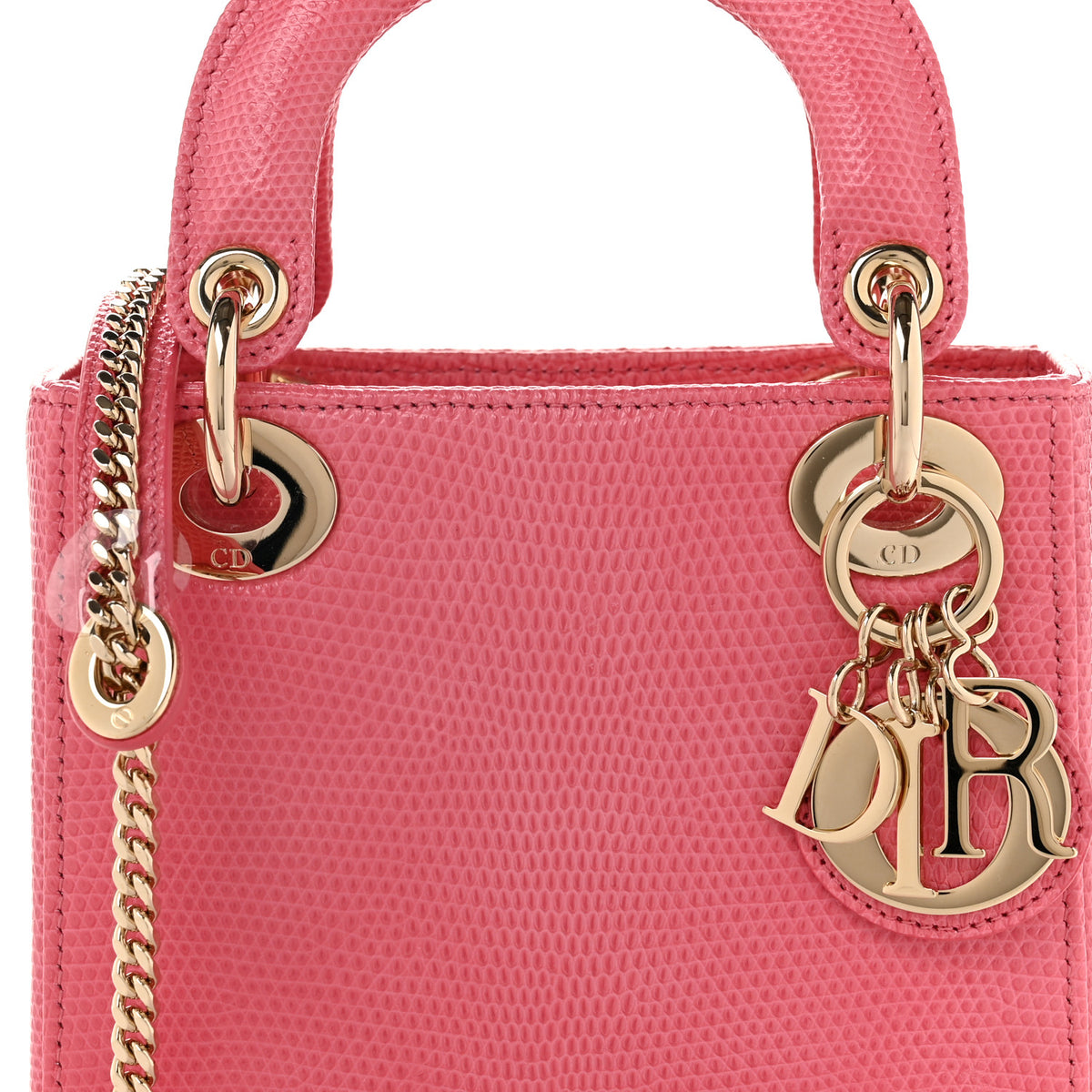 Christian Dior Lizard Mini Lady Dior Pink 8 of 11